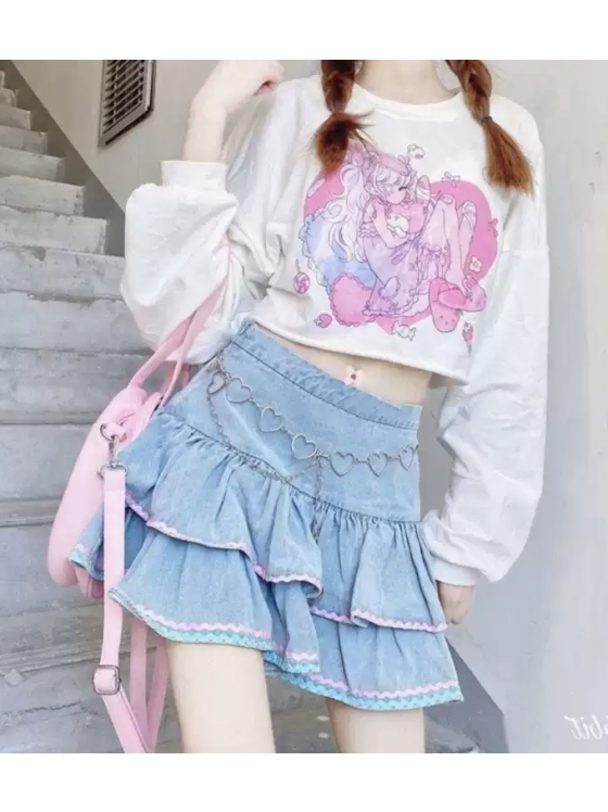 Stray Kids Inspo Cake Skirt Cowgirl Versatile half-body Skirt