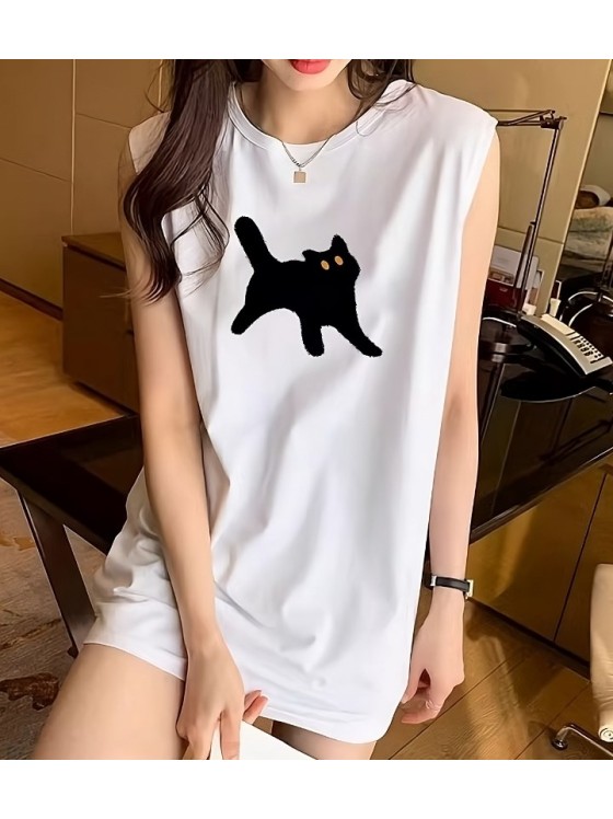 White sleeveless T-shirt-Hyunjin-Inspo