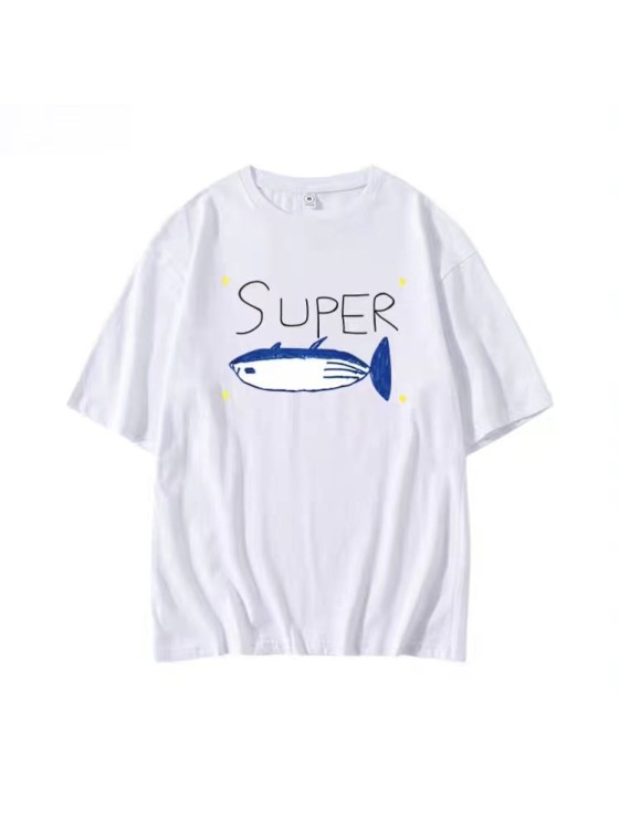 Hand-painted Graffiti Printed Loose T-shirt Jin–BTS Inspo