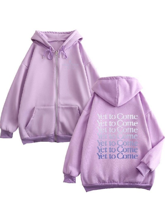 Black/Purple Hooded Sweatshirt BTS Inspo Outfits