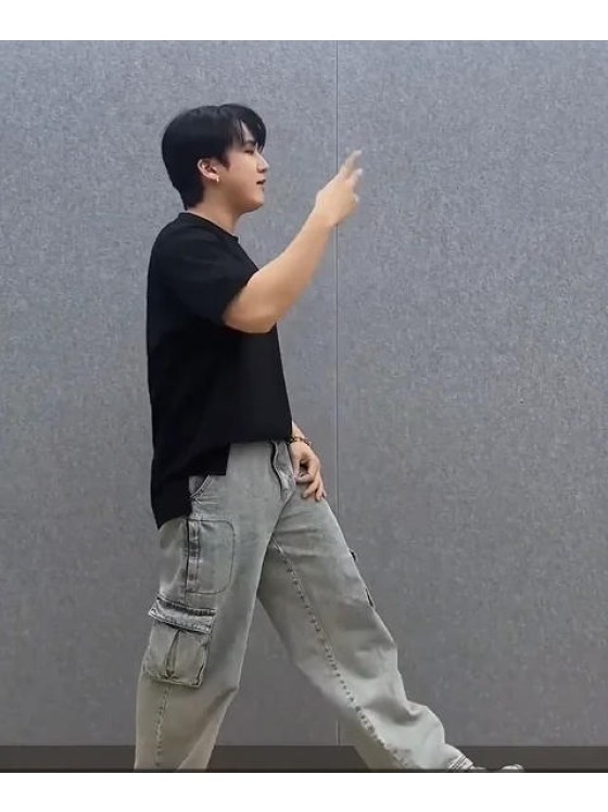 Washed and Distressed Utility Denim Stray Kids- KPOP Inspo Outfits