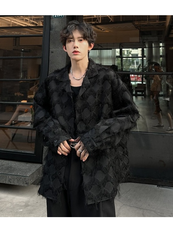 Black Long Sleeve Shirt -Stray Kids - KPOP Inspo Outfits