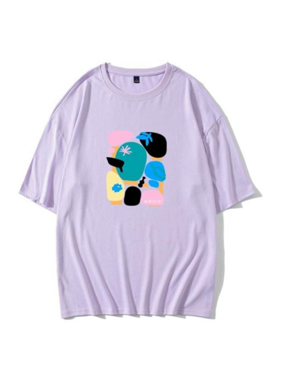 Loose pure cotton short-sleeved T-shirt-Jimin-Inspo