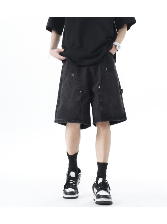 Men's Leg Denim Shorts -Seungmin -Inspo